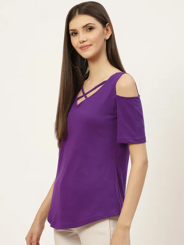 Purple_Cotton_Blend_Single_Jersey_Tops