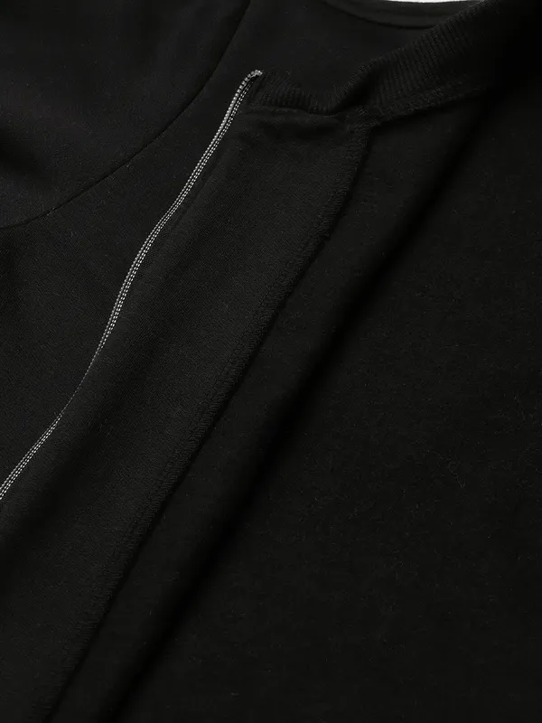 BRINNS_Women_Collarless_Solid_Fleece_Casual_Bomber_Jacket
