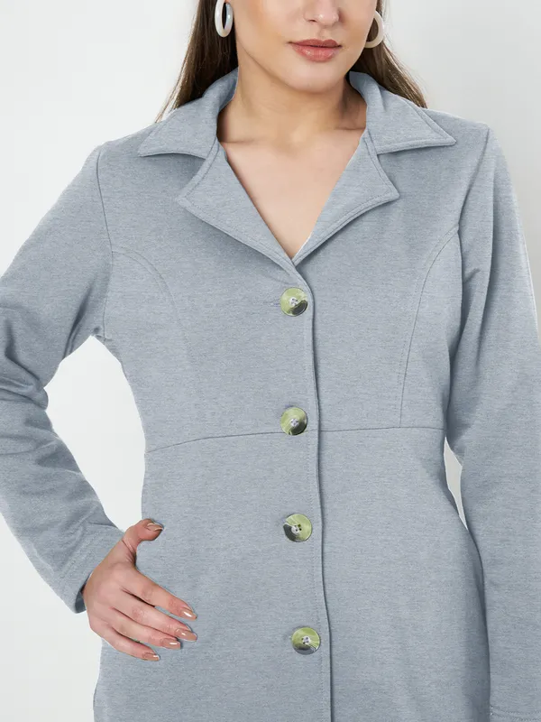 BRINNS_Women_Teal_Fleece_Longline_Princess_Coat