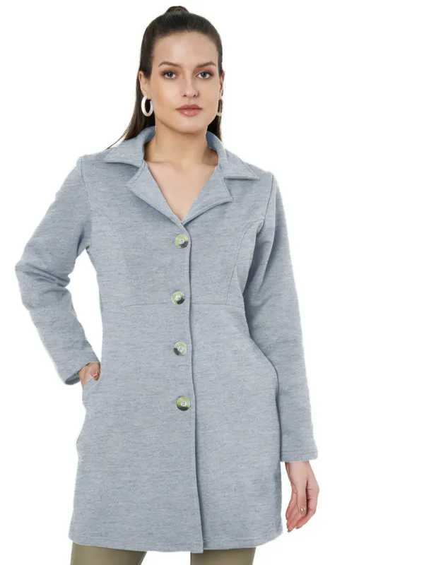BRINNS_Women_Teal_Fleece_Longline_Princess_Coat