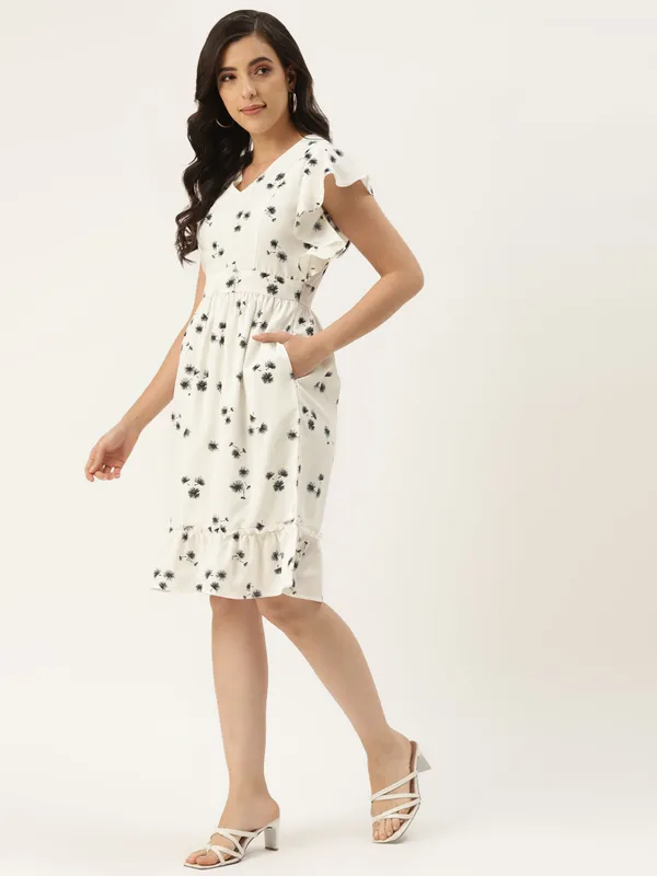 Whiteprint_Polyester_Print_Dresses