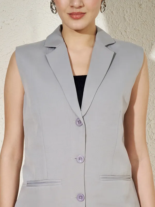 BRINNS_Notched_Lapel_Collar_Sleeveless_Single_Breasted_Formal_Blazer