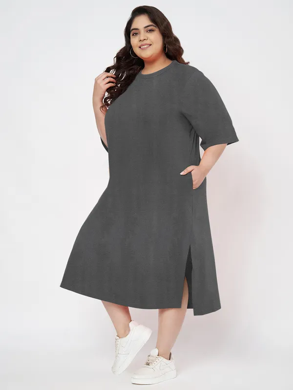 Charcoal_Cotton_Blend_Single_Jersey_Dresses