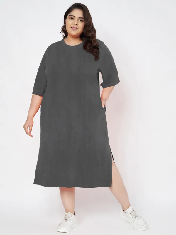 Charcoal_Cotton_Blend_Single_Jersey_Dresses