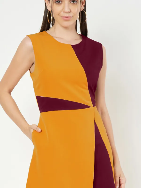 BRINNS_Women_Colourblocked_A-Line_Dress