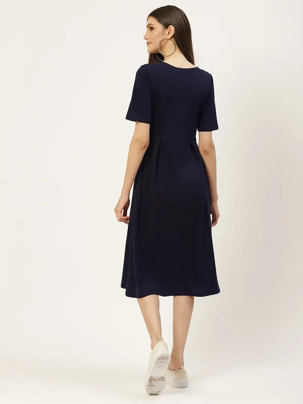 BRINNS_Women_Solid_Plus_Size_Cotton_A-Line_Midi_Dress
