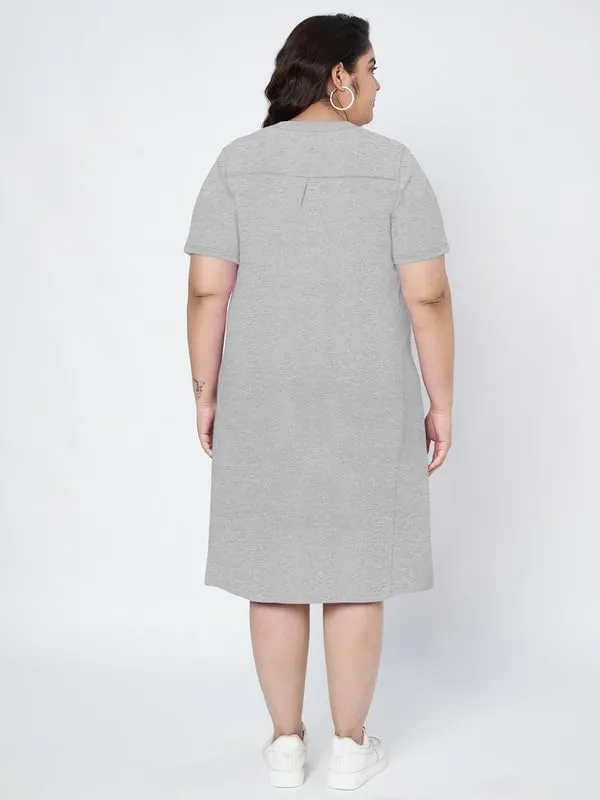 Lightgrey_Cotton_Blend_Single_Jersey_Dresses