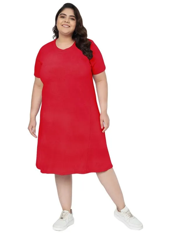 Magenta_Cotton_Blend_Single_Jersey_Dresses_For_Women