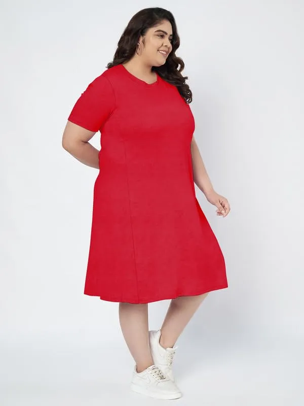 Magenta_Cotton_Blend_Single_Jersey_Dresses_For_Women