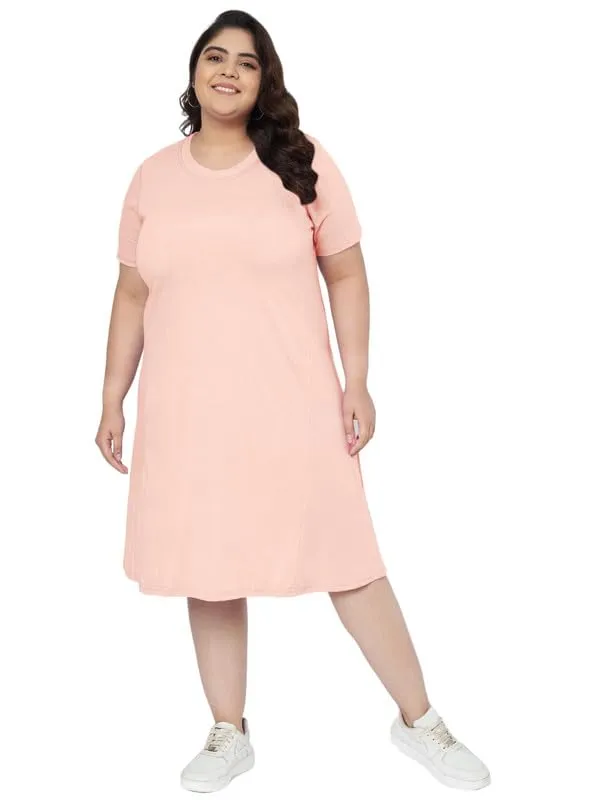 Peach_Cotton_Blend_Single_Jersey_Dresses