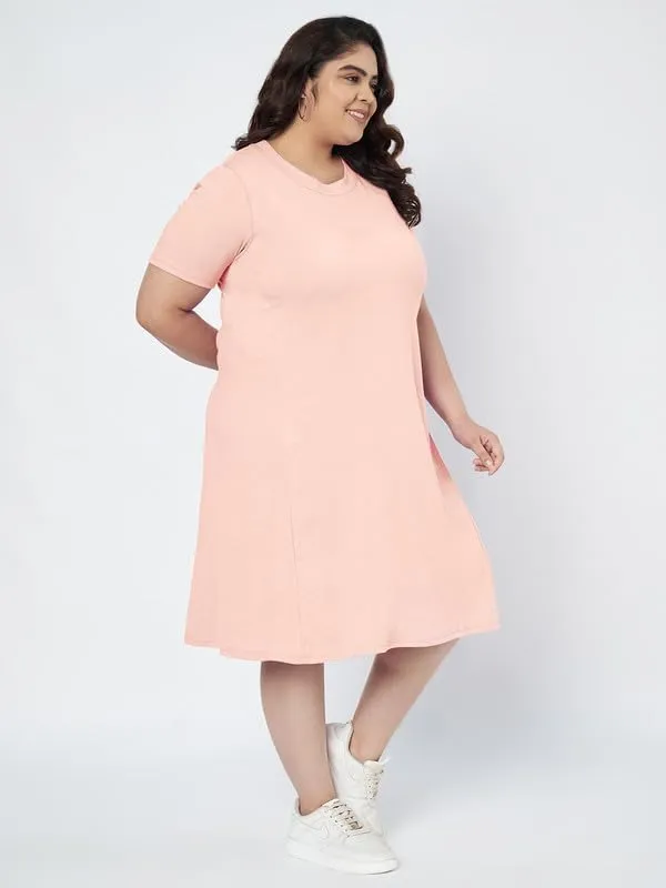 Peach_Cotton_Blend_Single_Jersey_Dresses