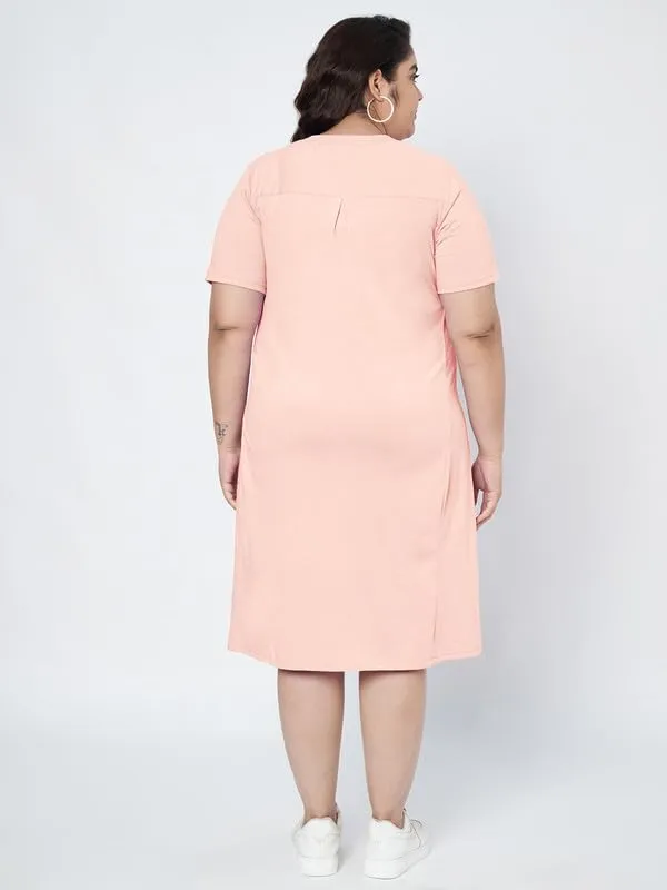 Peach_Cotton_Blend_Single_Jersey_Dresses