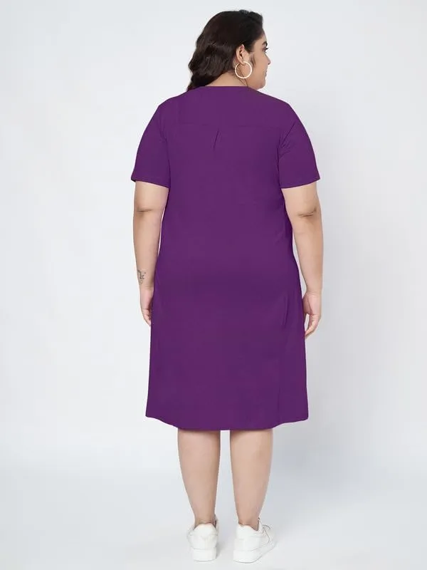 Purple_Cotton_Blend_Single_Jersey_Dresses