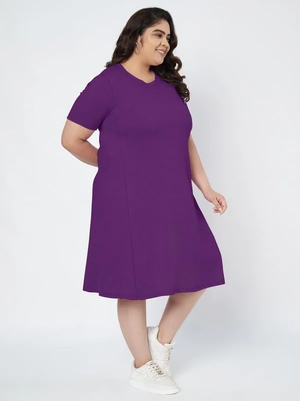 Purple_Cotton_Blend_Single_Jersey_Dresses