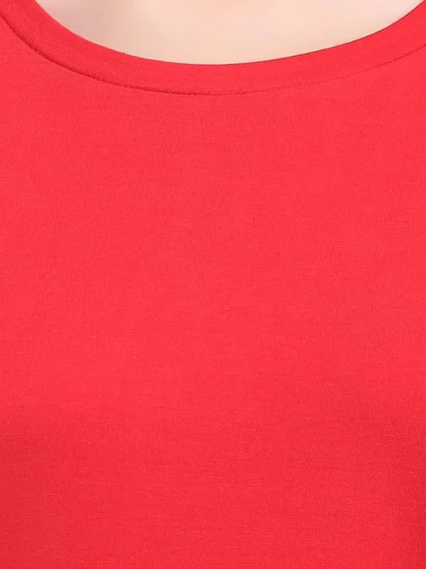 Red_Cotton_Blend_Single_Jersey_Dresses