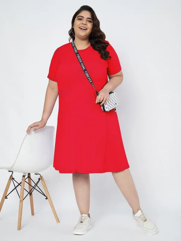 Red_Cotton_Blend_Single_Jersey_Dresses