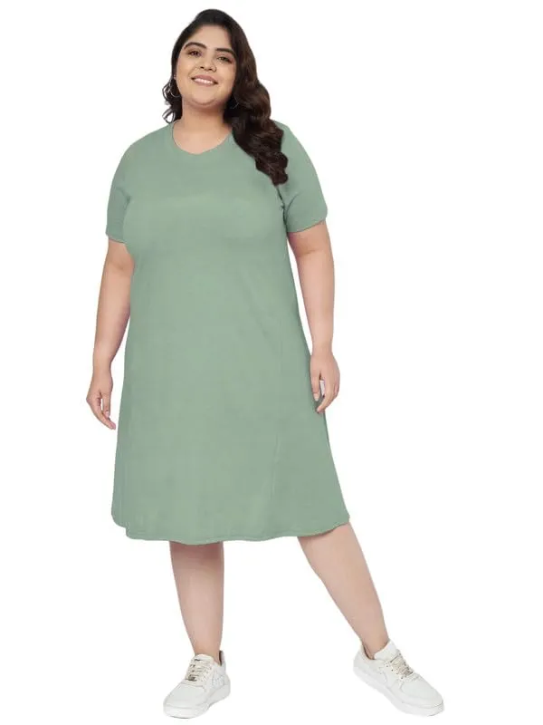 Sagegreen_Cotton_Blend_Single_Jersey_Dresses