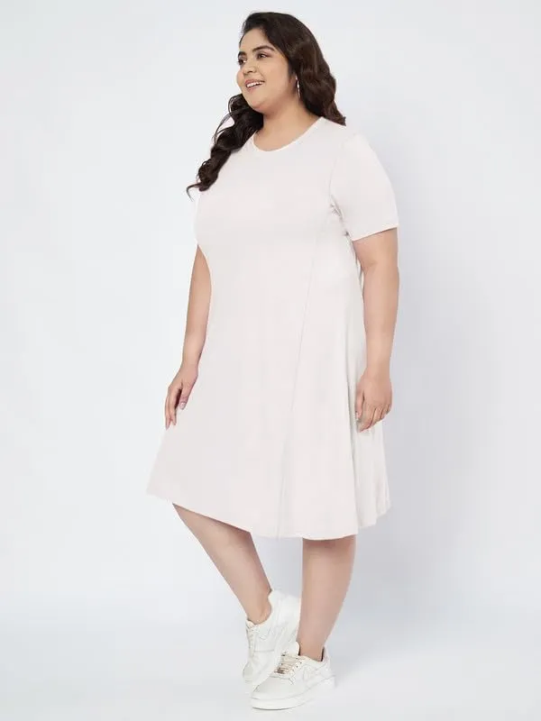 White_Cotton_Blend_Single_Jersey_Dresses