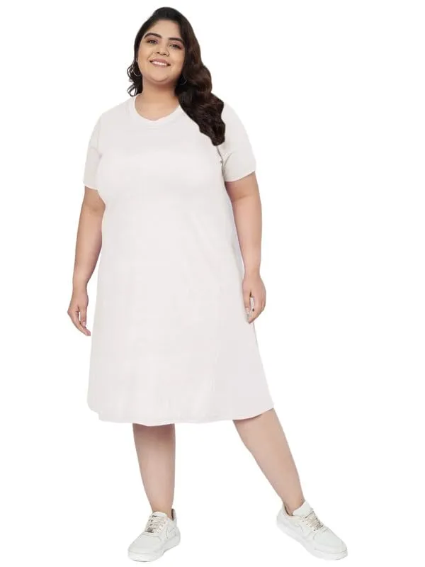 White_Cotton_Blend_Single_Jersey_Dresses