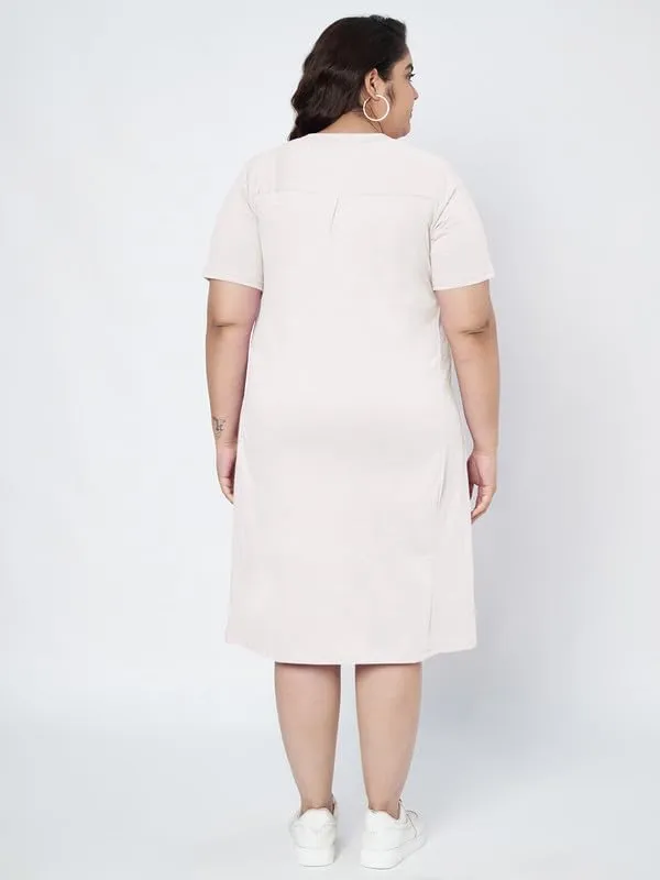 White_Cotton_Blend_Single_Jersey_Dresses