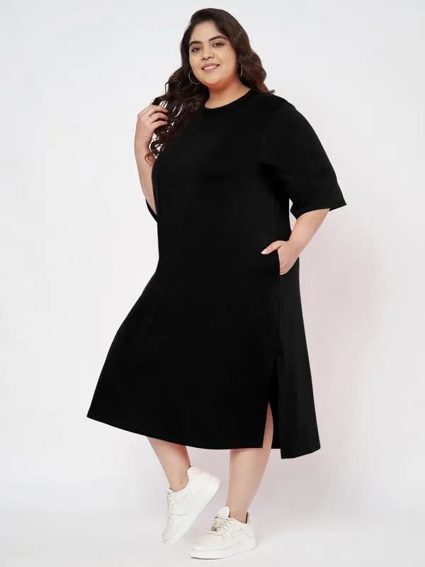 Black_Cotton_Blend_Single_Jersey_Dresses