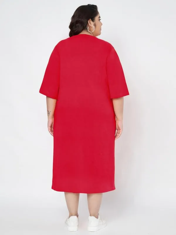 Magenta_Cotton_Blend_Single_Jersey_Dresses_For_Women