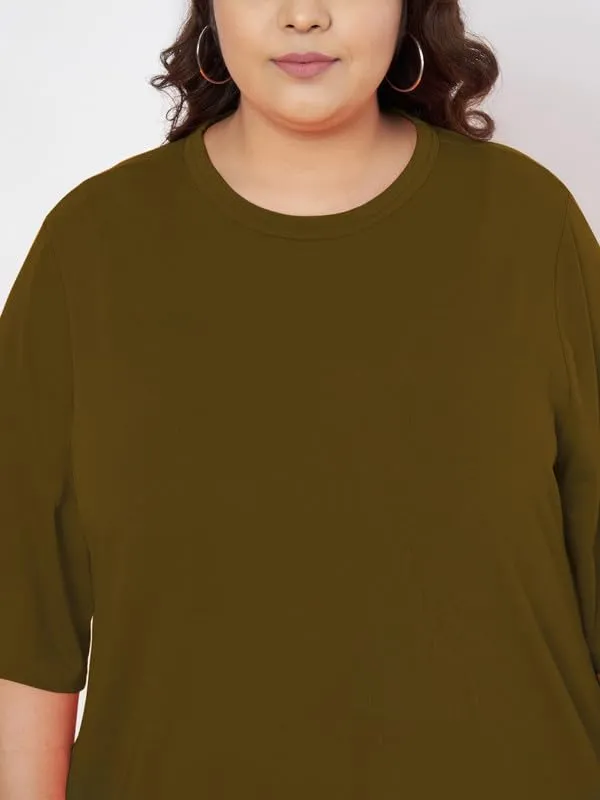 Olive_Cotton_Blend_Single_Jersey_Dresses