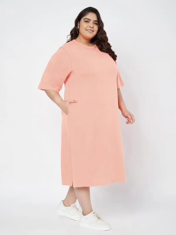 Peach_Cotton_Blend_Single_Jersey_Dresses