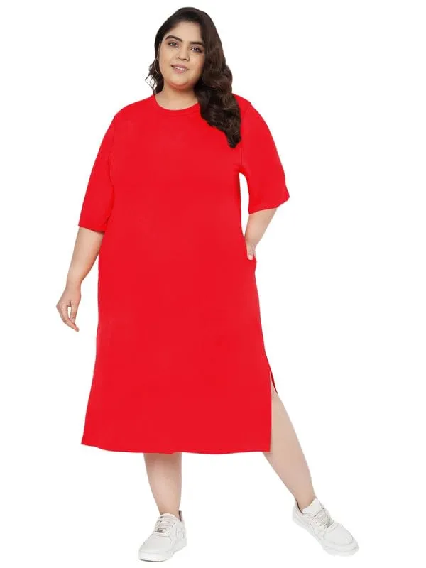 Red_Cotton_Blend_Single_Jersey_Dresses