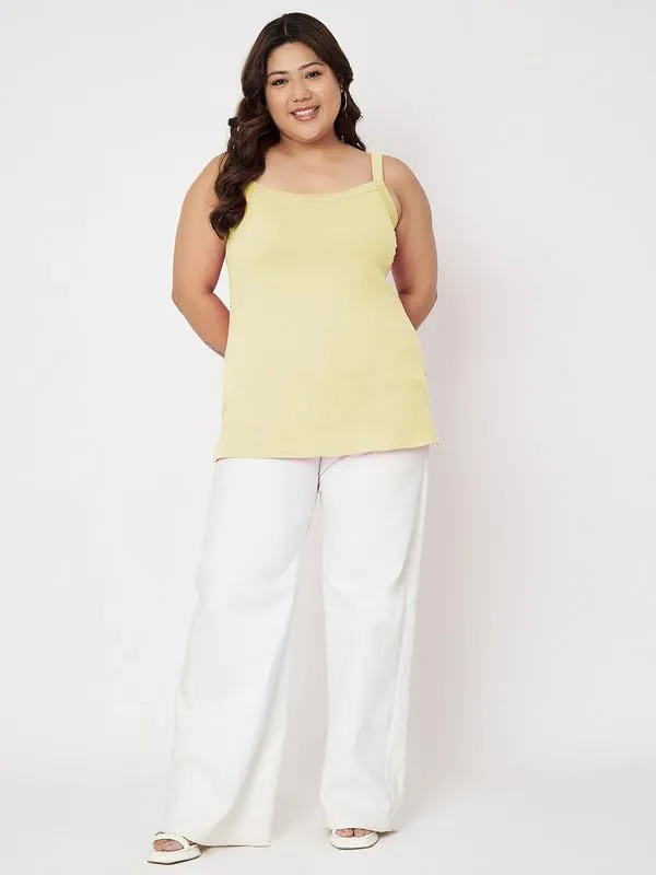 Cream_Cotton_Lycra_Camisoles