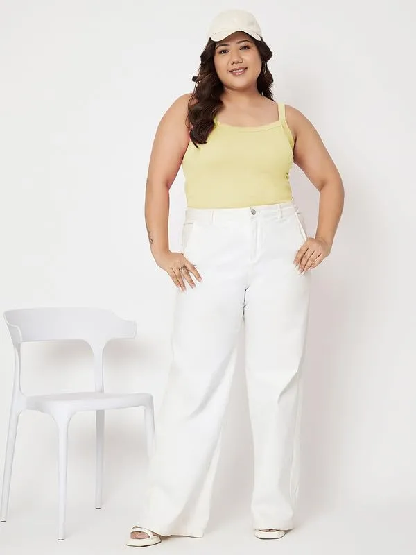 Cream_Cotton_Lycra_Camisoles