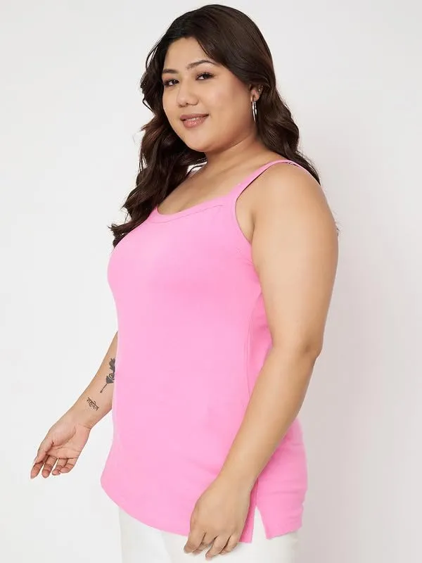 Pink_Cotton_Lycra_Camisoles