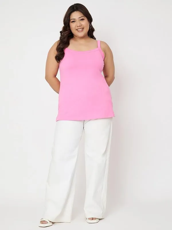 Pink_Cotton_Lycra_Camisoles