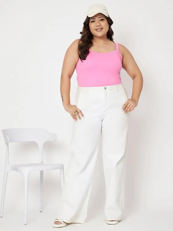 Pink_Cotton_Lycra_Camisoles