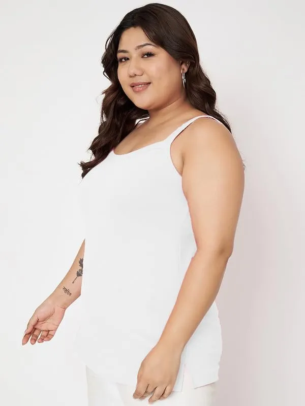 White_Cotton_Lycra_Camisoles
