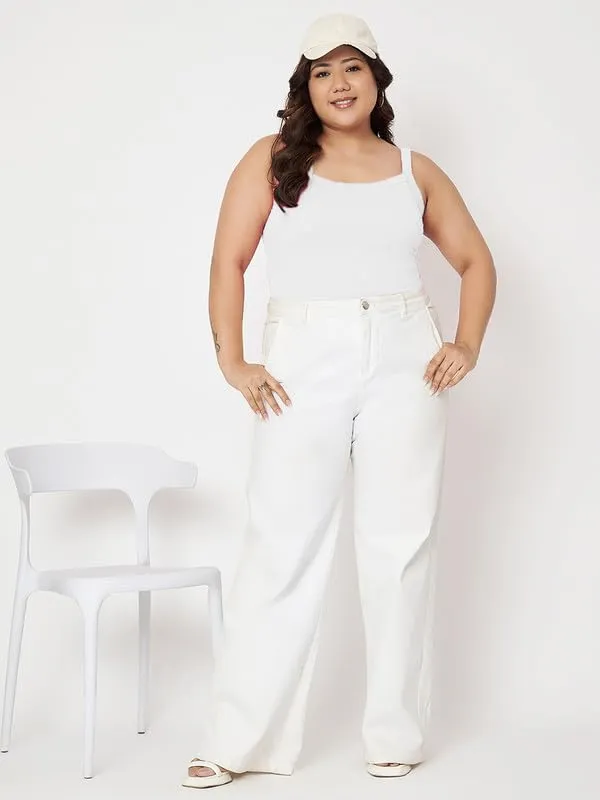 White_Cotton_Lycra_Camisoles