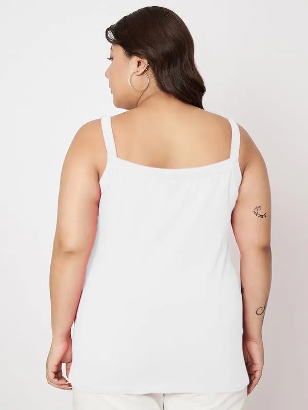 White_Cotton_Lycra_Camisoles