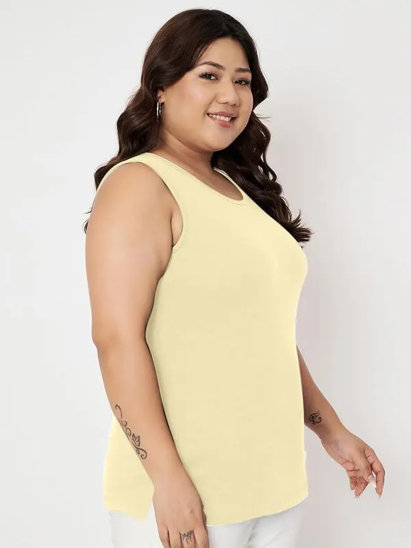 Cream_Cotton_Lycra_Camisoles