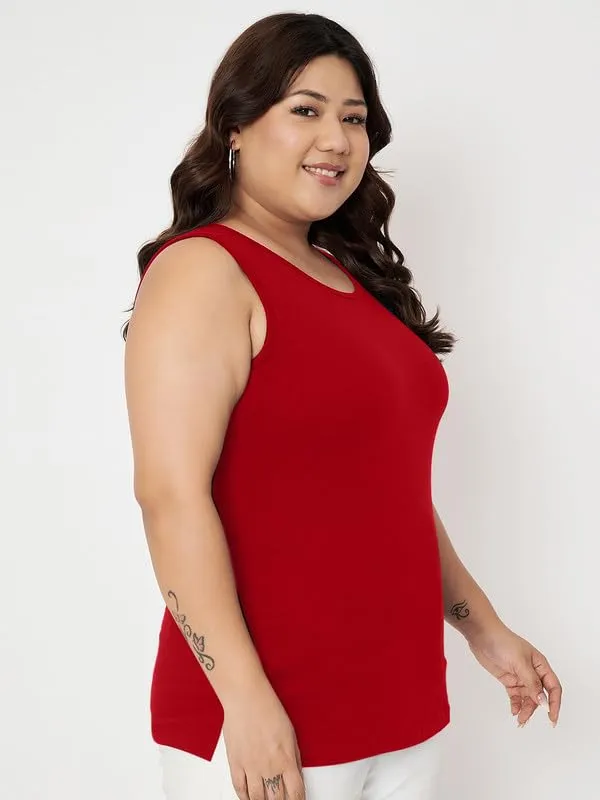 Maroon_Cotton_Lycra_Camisoles