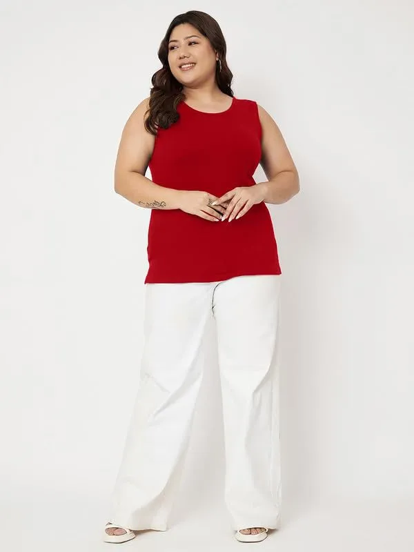 Maroon_Cotton_Lycra_Camisoles