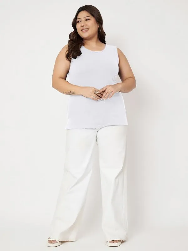 White_Cotton_Lycra_Camisoles