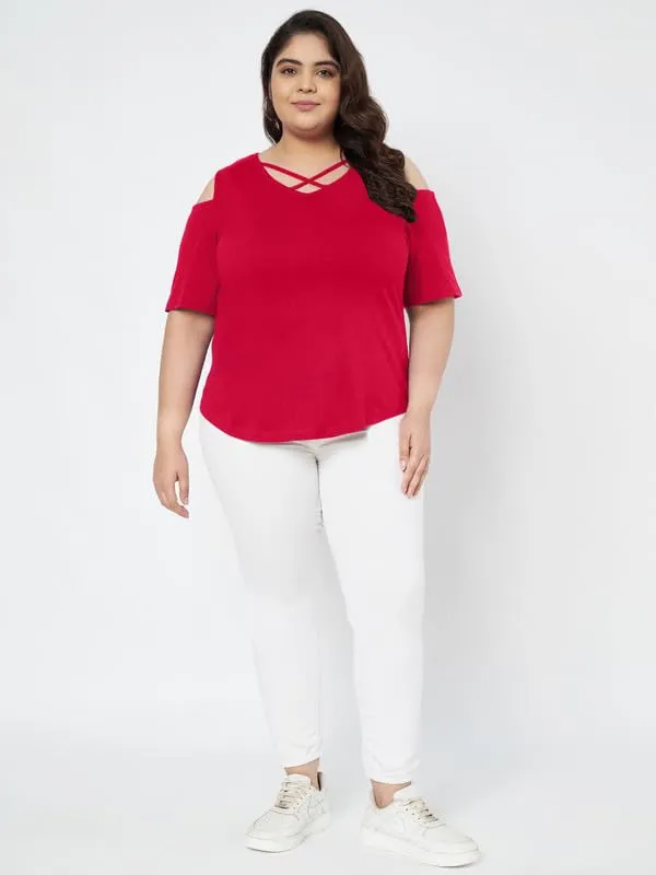 Magenta_Cotton_Blend_Single_Jersey_Tops