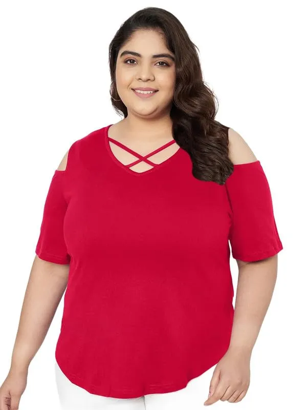 Magenta_Cotton_Blend_Single_Jersey_Tops