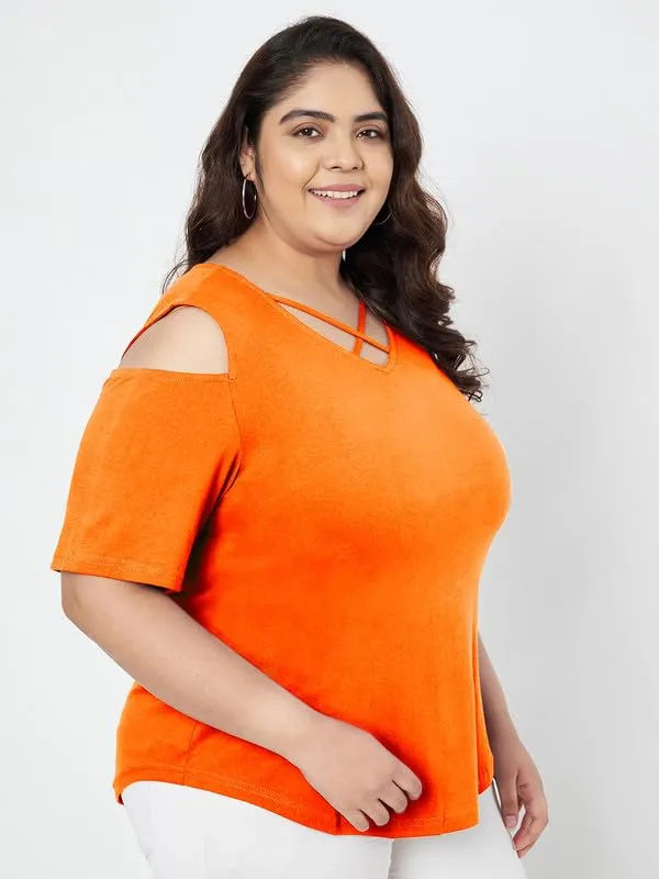 Orange_Cotton_Blend_Single_Jersey_Tops