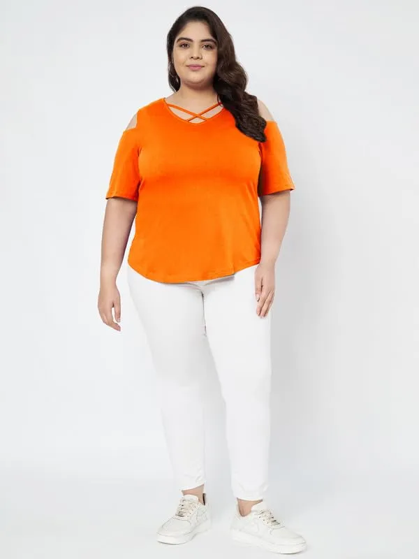 Orange_Cotton_Blend_Single_Jersey_Tops