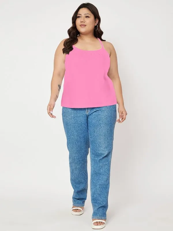 Pink_Cotton_Lycra_Tops