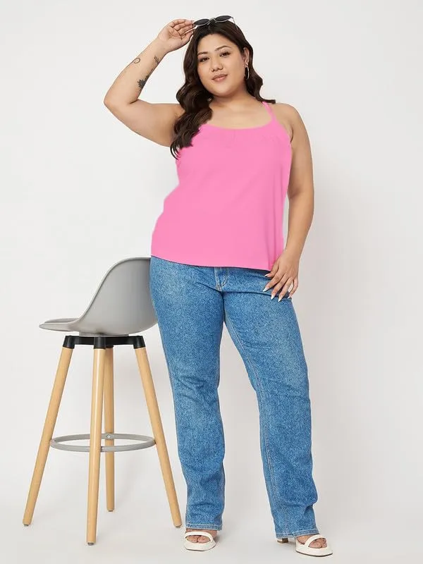 Pink_Cotton_Lycra_Tops