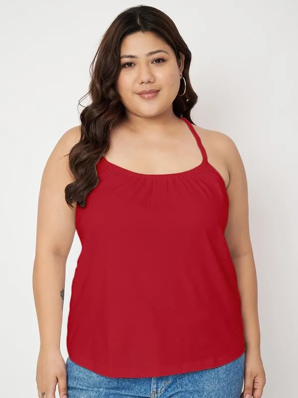 Red_Cotton_Lycra_Tops
