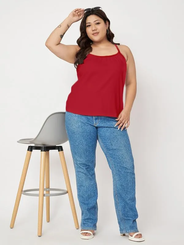 Red_Cotton_Lycra_Tops