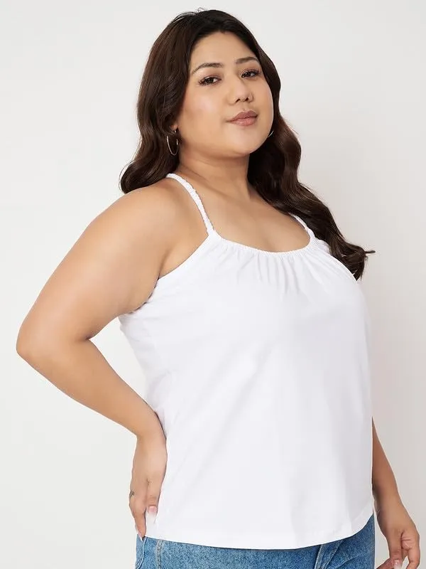 White_Cotton_Lycra_Tops